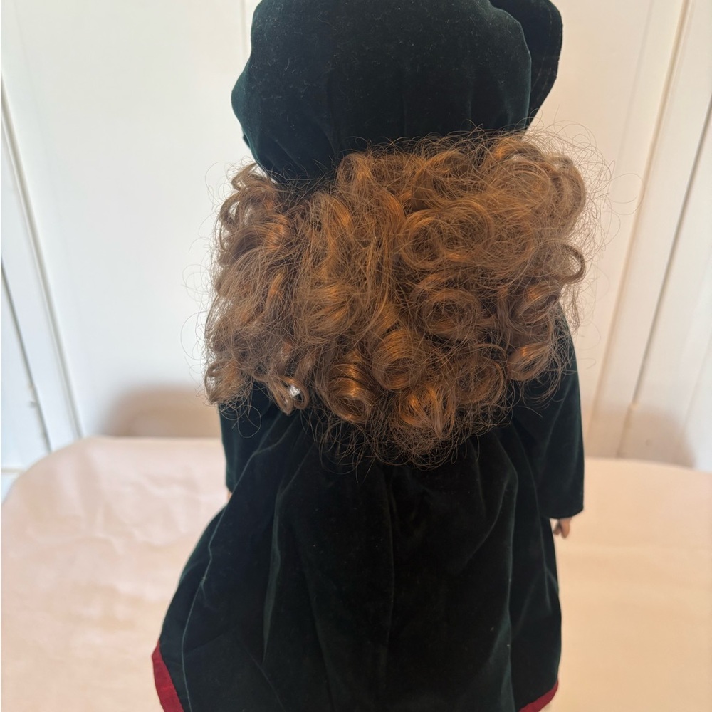Classic Victorian Doll with Black Dress and Red Boots - Picture 5 of 10